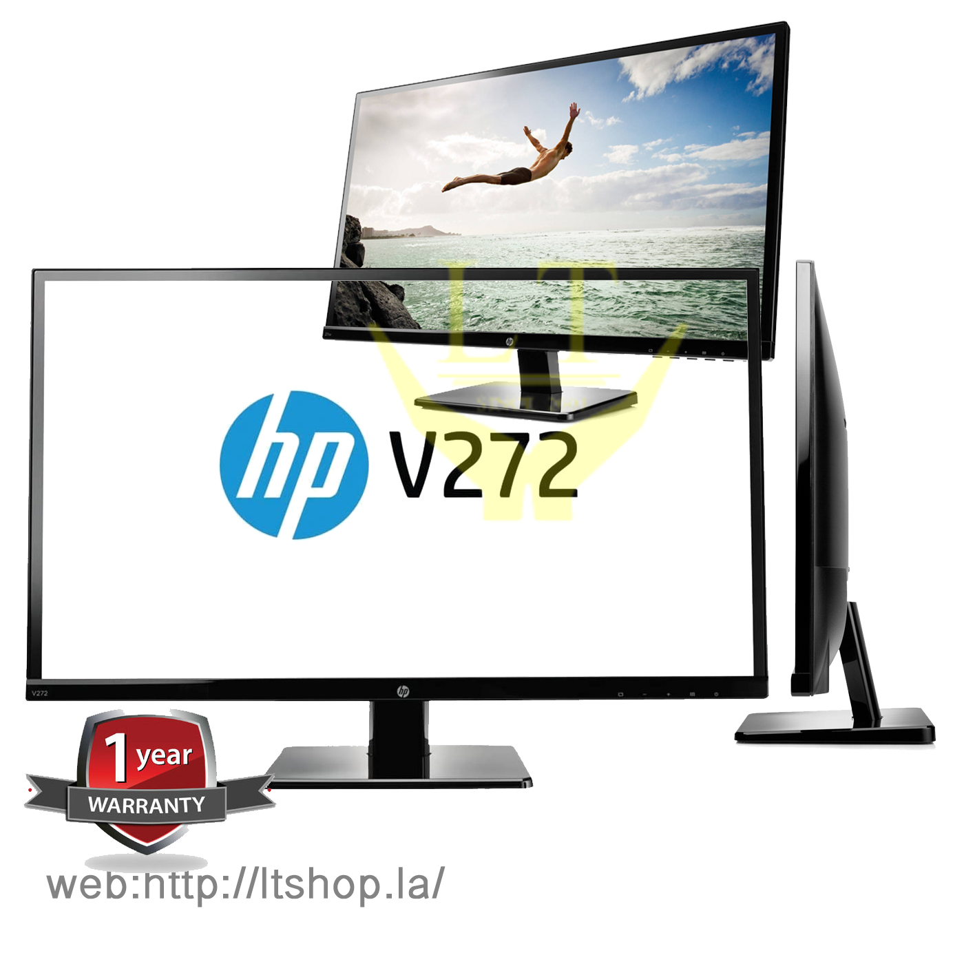 LED HP V272(M4B78AAAKL)IPS, HDMI) 27"
