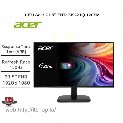 LED Acer 21,5" FHD EK221Q 120Hz