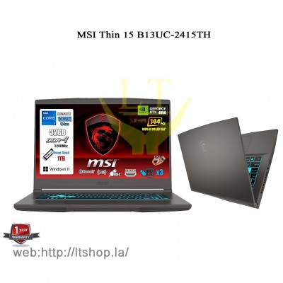 MSI Thin 15 B13UC-2415TH / Core I7-13620H / RTX3050