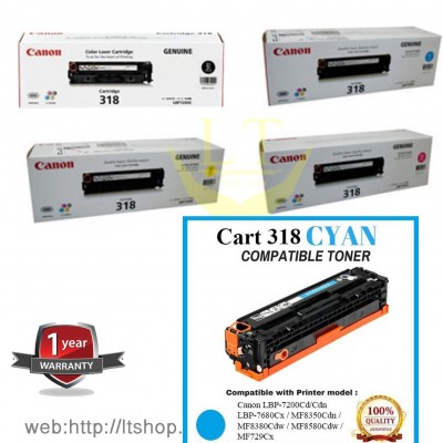 Toner Original CANON 318 'C / M /Y